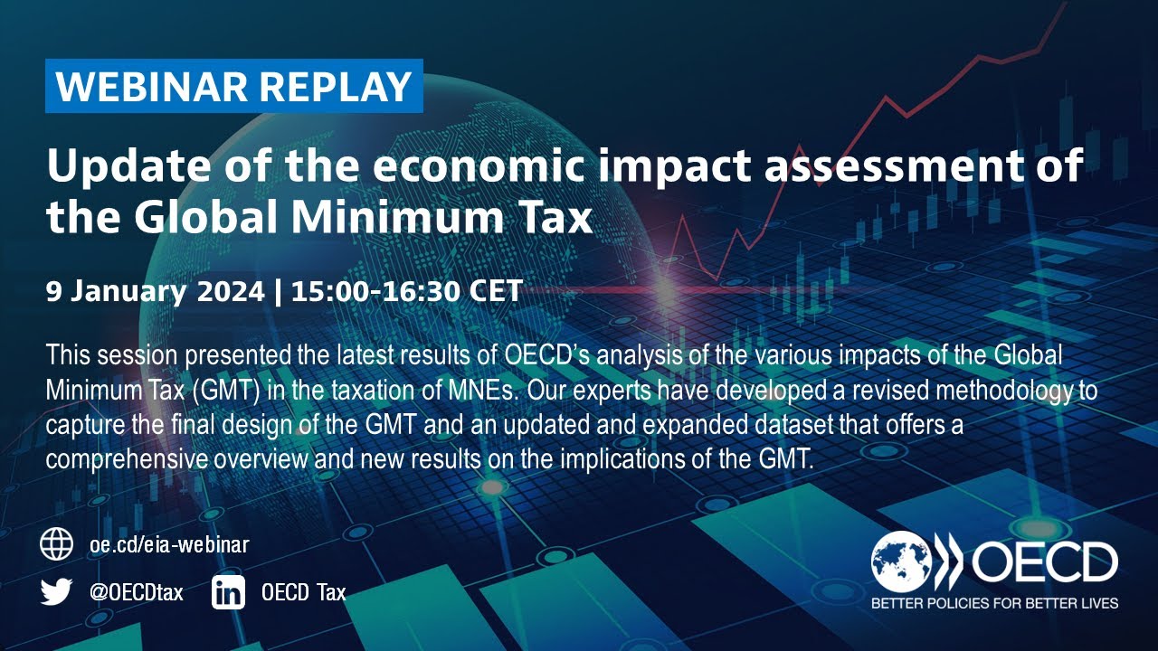 Webinar: Update of the economic impact assessment of the Global Minimum Tax (January 2024)