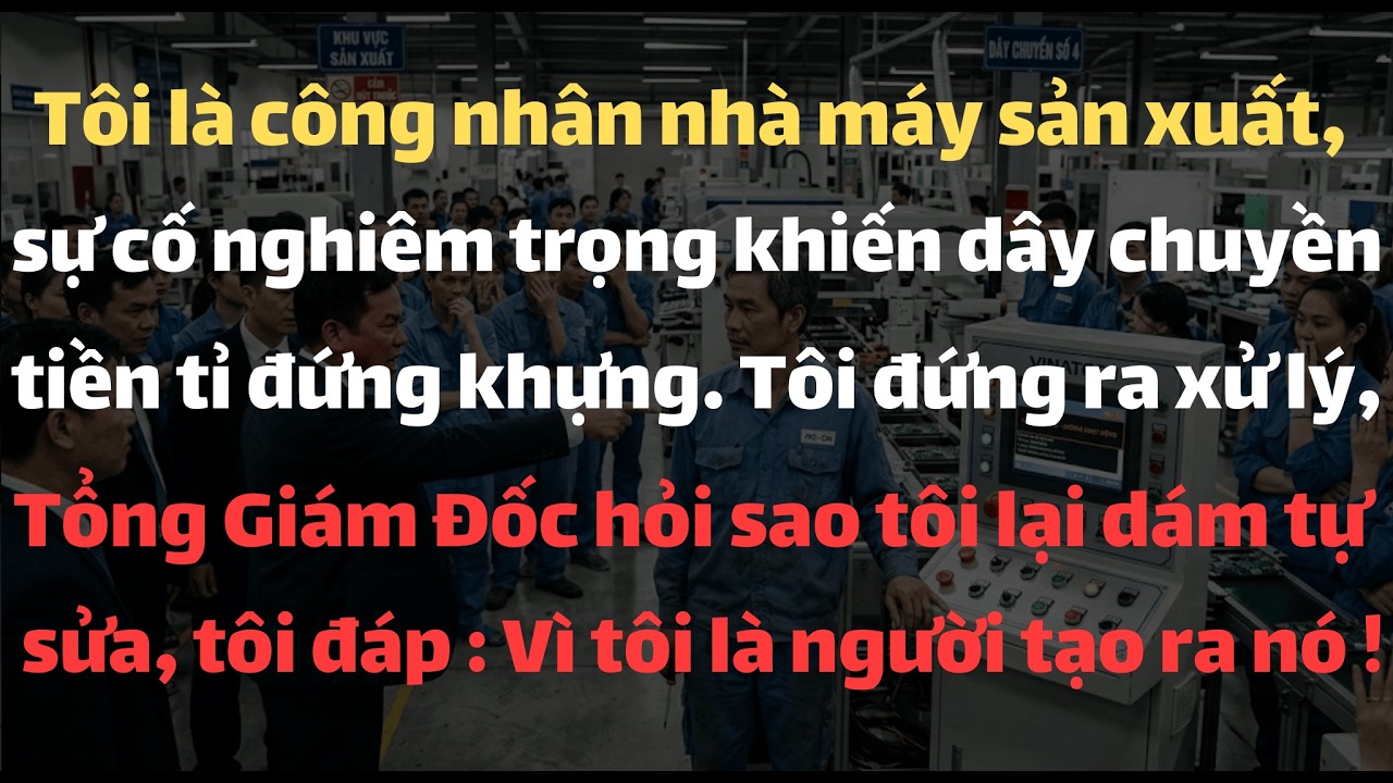 Tôi Là Công Nhân Nhà Máy Sản Xuất Linh Kiện, Sự Cố Nghiêm Trọng Khiến Dây Chuyền tiền Tỉ Đứng Khựng.