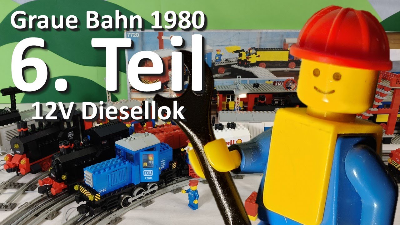 LEGO® 12V Diesellok 7760 als 6. Teil der Grauen LEGO® Eisenbahn von 1980