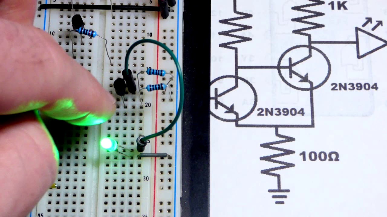 Schmitt trigger circuit using NPN Bipolar Junction transistors BJTs by electronzap electronics