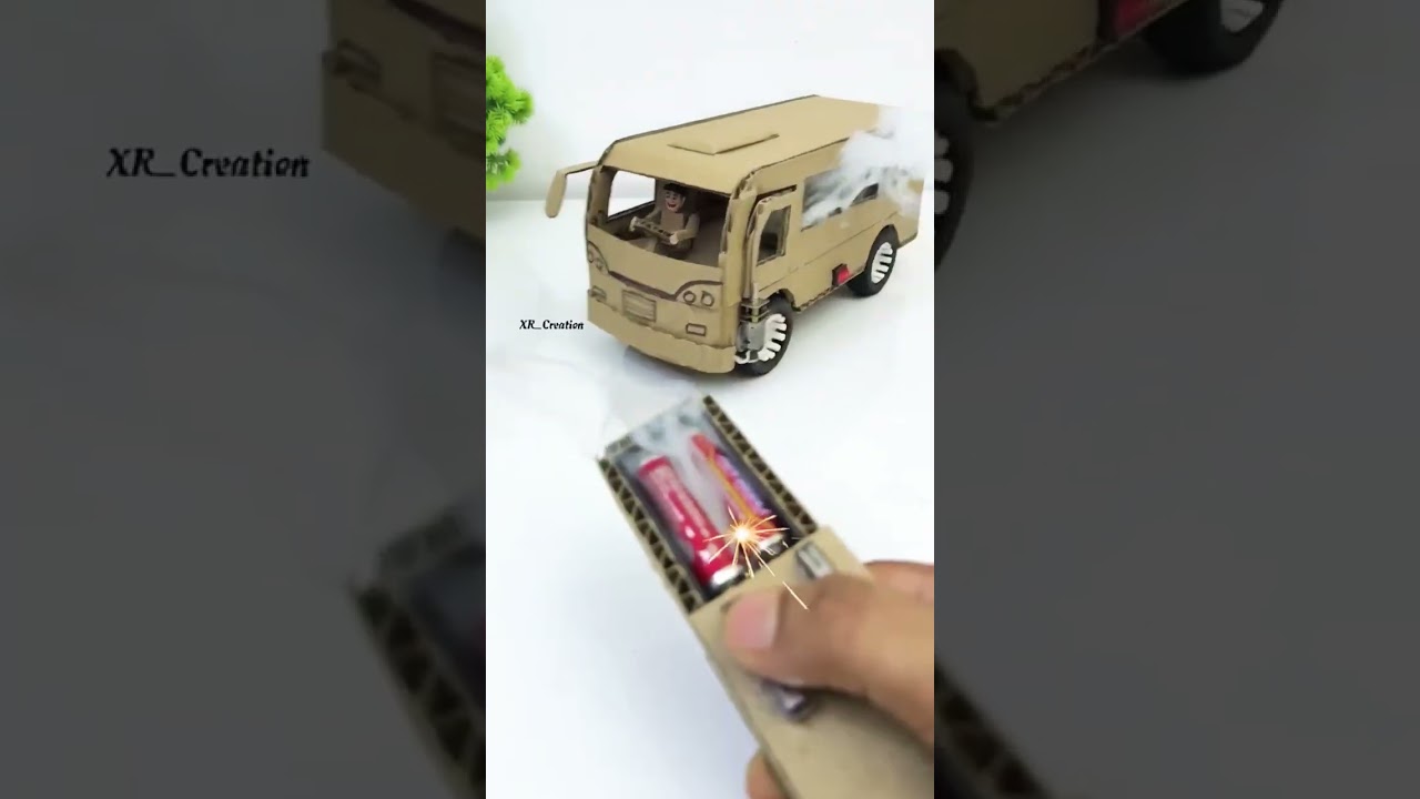 Diy cardboard bus remote control #shorts #viral #bus