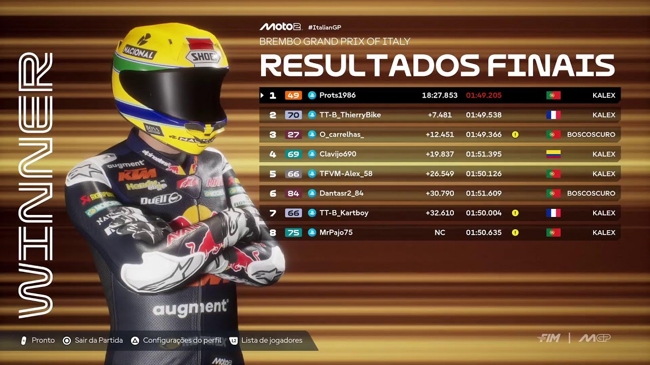 Campeonato Virtual Moto2 Mugello Lobby 1 