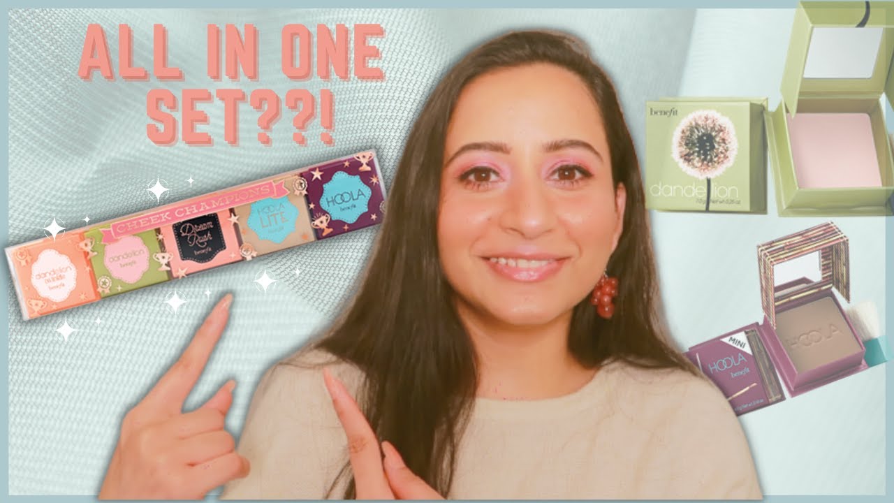 I TRIED THE BENEFIT CHEEK CHAMPIONS SET | Bronzer & Blush & Highlighter | CHEEK PARTY Minis