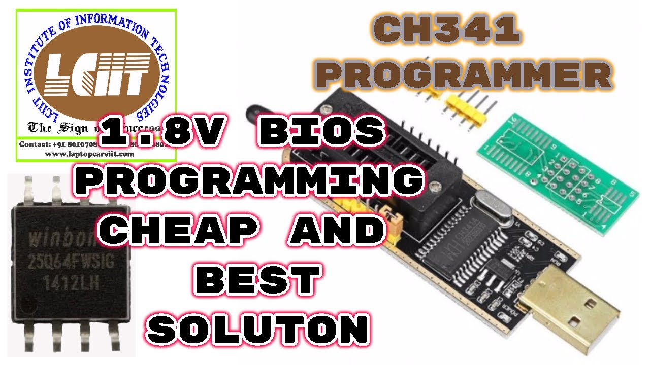 1.8 वोल्ट bios chip program करना आसानी से सिखे. CH341A  Programmer Trick #lciit  #laptoprepairtools