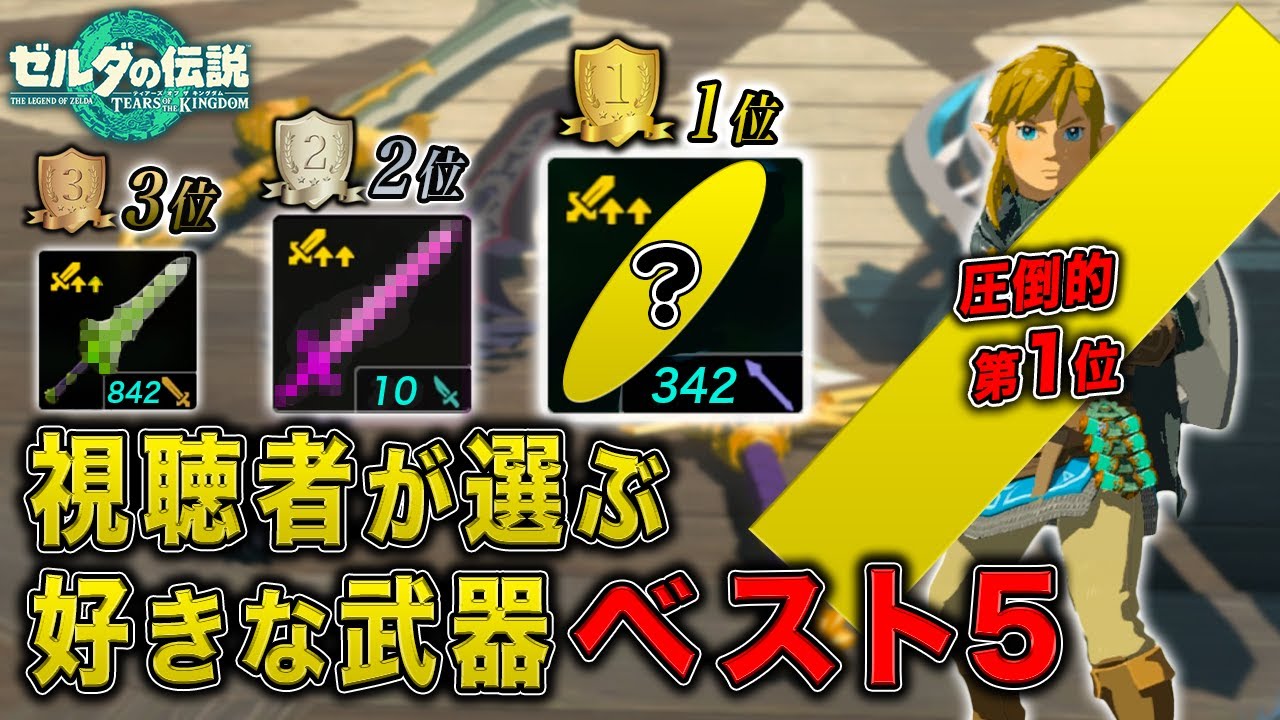 視聴者が選ぶ好きな武器 ベスト５