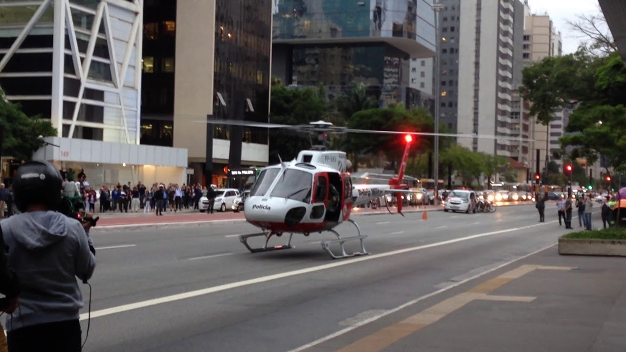 Helicóptero Esquilo - Águia 23 - Startup e decolagem em SP