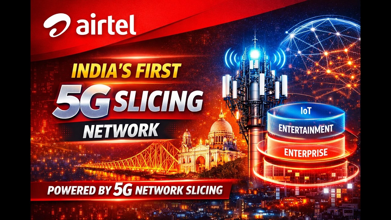 Bharti Airtel Launches India&rsquo;s First 5G Network Slicing Service | A New Era in Telecom Innovation ✅🗼