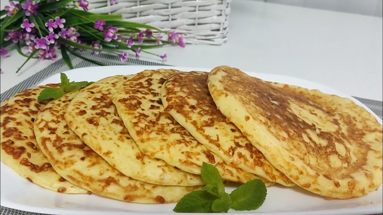 Лепёшки с сыром и творогом на сковороде/ Ленивые хачапури 😋