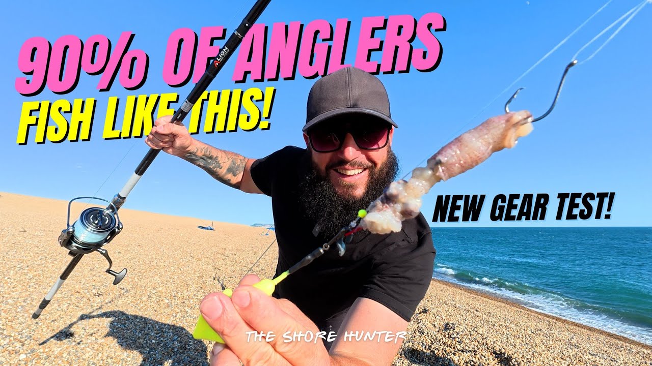 90% of Anglers Fish Like This! Chesil Beach Abbotsbury Fixed Spool Fishing & New Gear Test!
