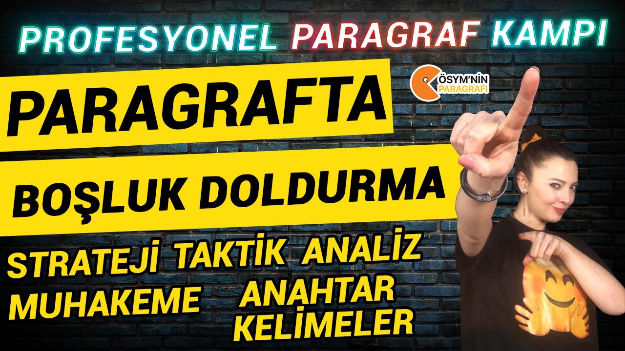 Yeni Nesil/Paragrafta Boşluk Doldurma | Profesyonel Paragraf Kampı #HaleHoca