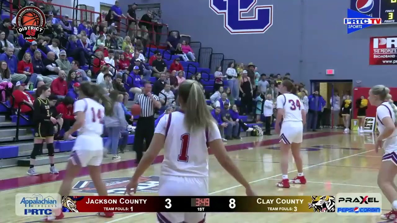 Clay County Lady Tigers vs Jackson County Lady Generals 49th District Tournament 02/24/25
