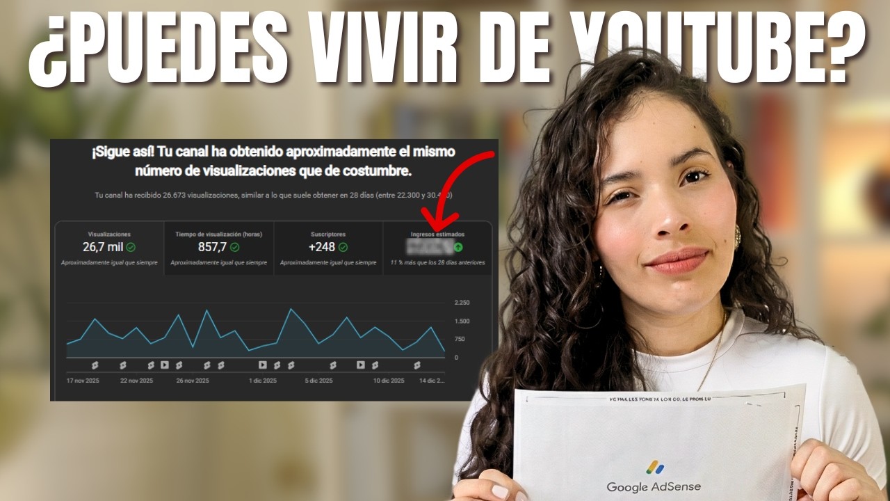 Mi primer PAGO en YOUTUBE | Cuánto gana un canal PEQUEÑO