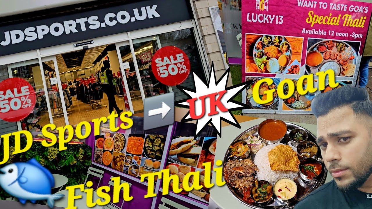 JD Sports Shopping 🛍️ + Goan Fish Thali at Lucky13 | Wembley Vlog