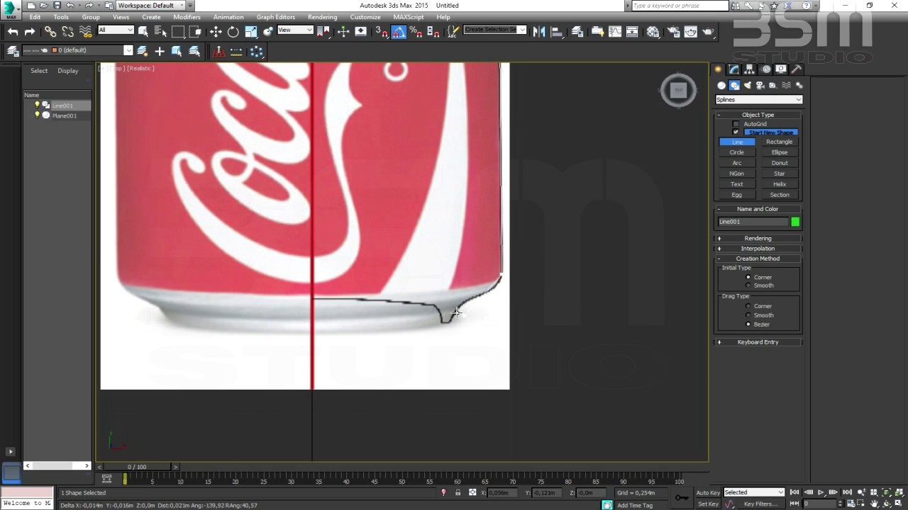 MODELADO DE UNA LATA DE REFRESCO EN 3D, MAX BSMSTUDIO 3d