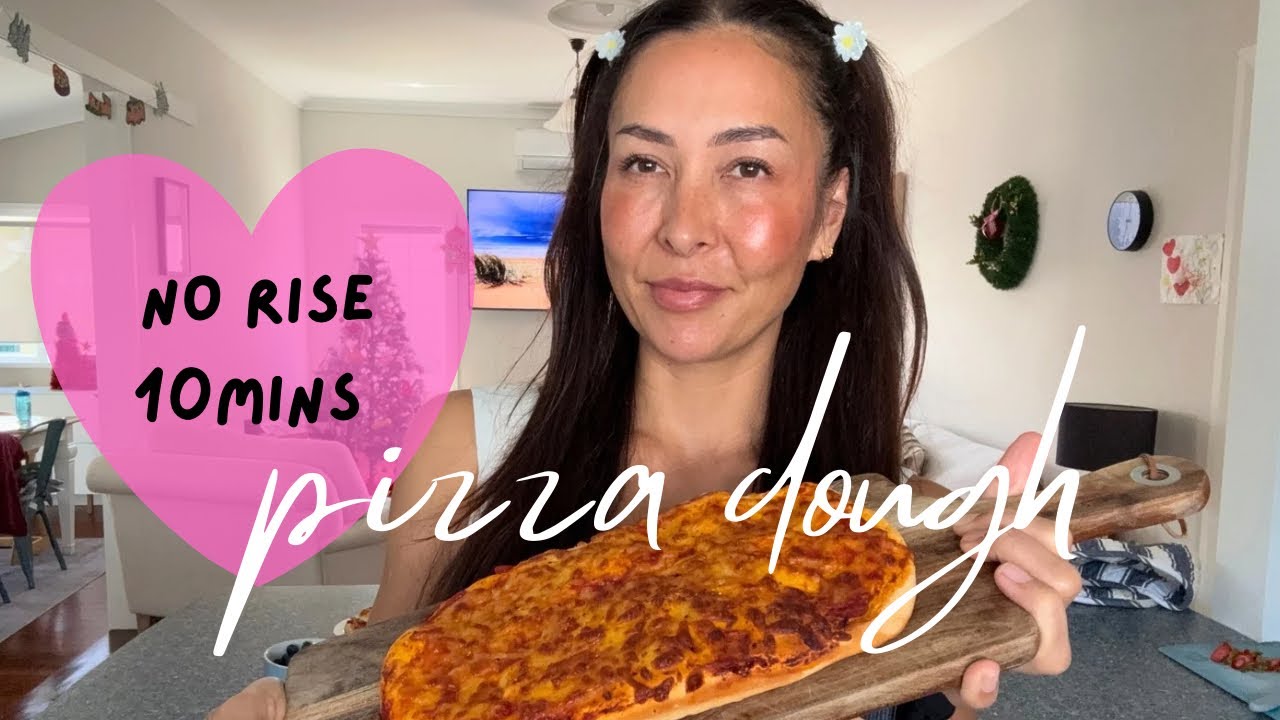 10 minute pizza dough - have pizza on the table in 30mins. No rise! 