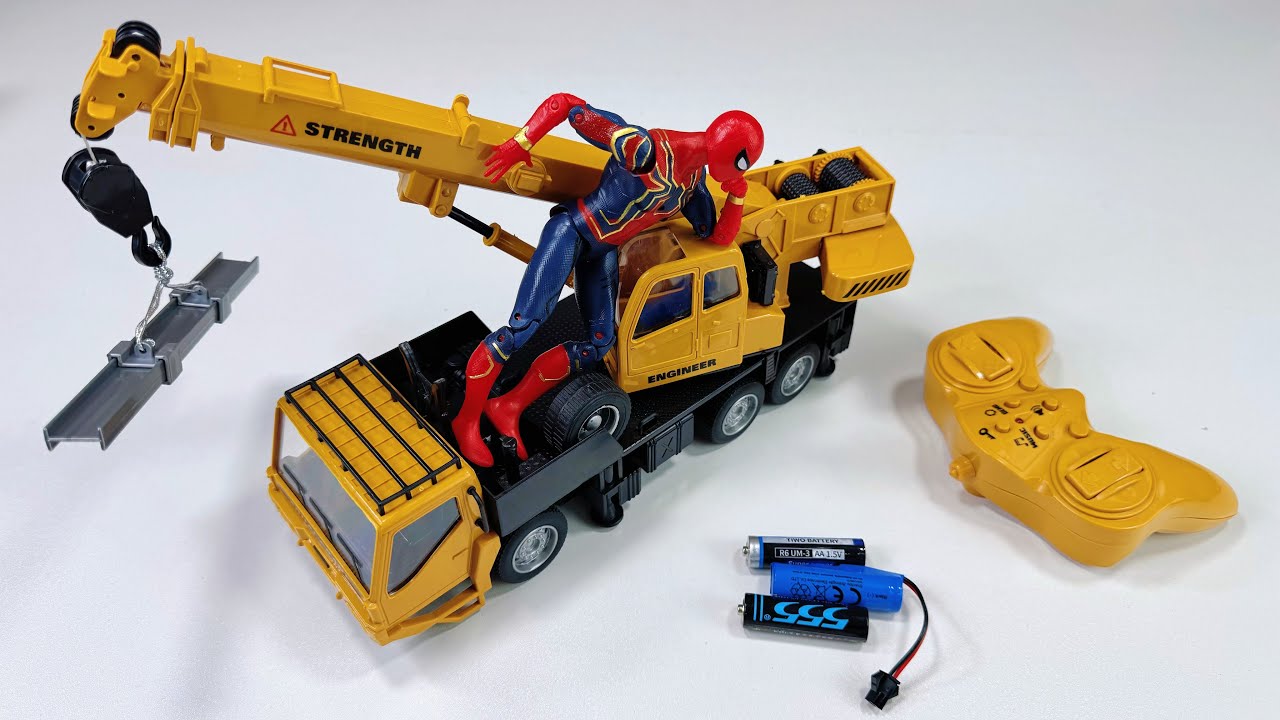 Unboxing RC Electric ride crane, pink SUV, cool racing car, remote police car