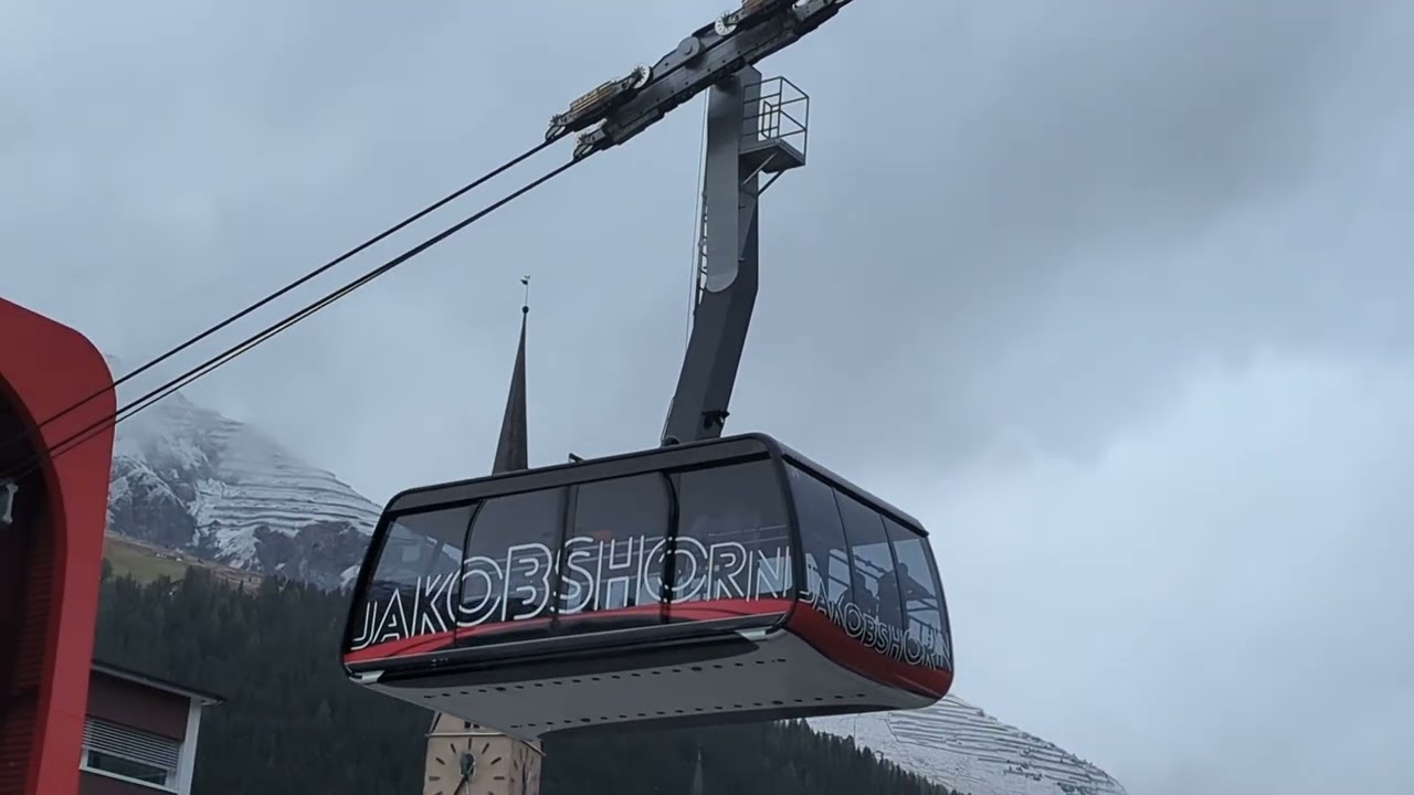 Jakobshornbahn Cable Car: Descent & Arrival in Davos Platz