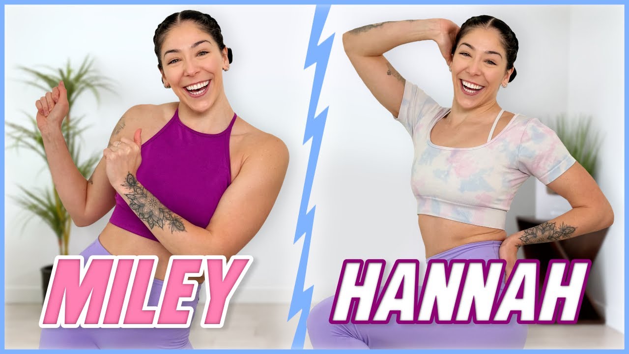 MILEY CYRUS vs HANNAH MONTANA WALKING WORKOUT (1,500 Steps)
