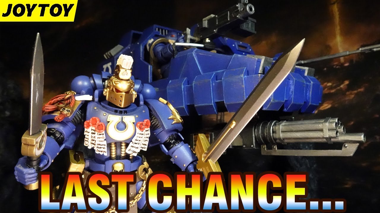 JOYTOY Warhammer40K Ultramarines First Born Chapter Champion 1/18 action figure review & unboxing