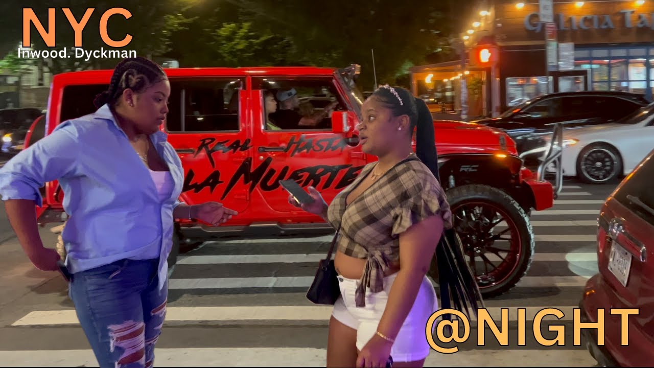 😲👉🏽Inwood NYC At Night. Dyckman Street West 200Th Street. Inwood Manhattan Nightlife, New York City