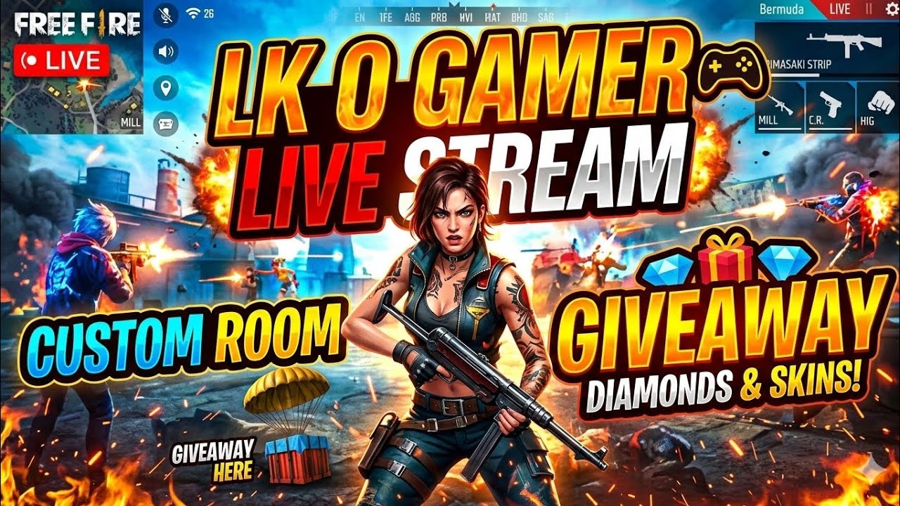 FREE FIRE LIVE GIVEWAY COSTUM BR AND CS WIN PRICE 40 RUPEES 10 KILL PLUS BOYAAH 😱