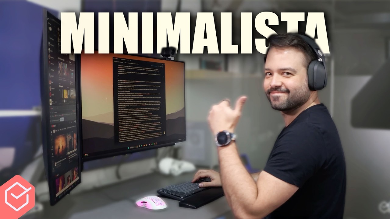 Meu SETUP MINIMALISTA dos SONHOS para 2026! // PC ITX, MONITOR OLED e MESA ELÉTRICA!