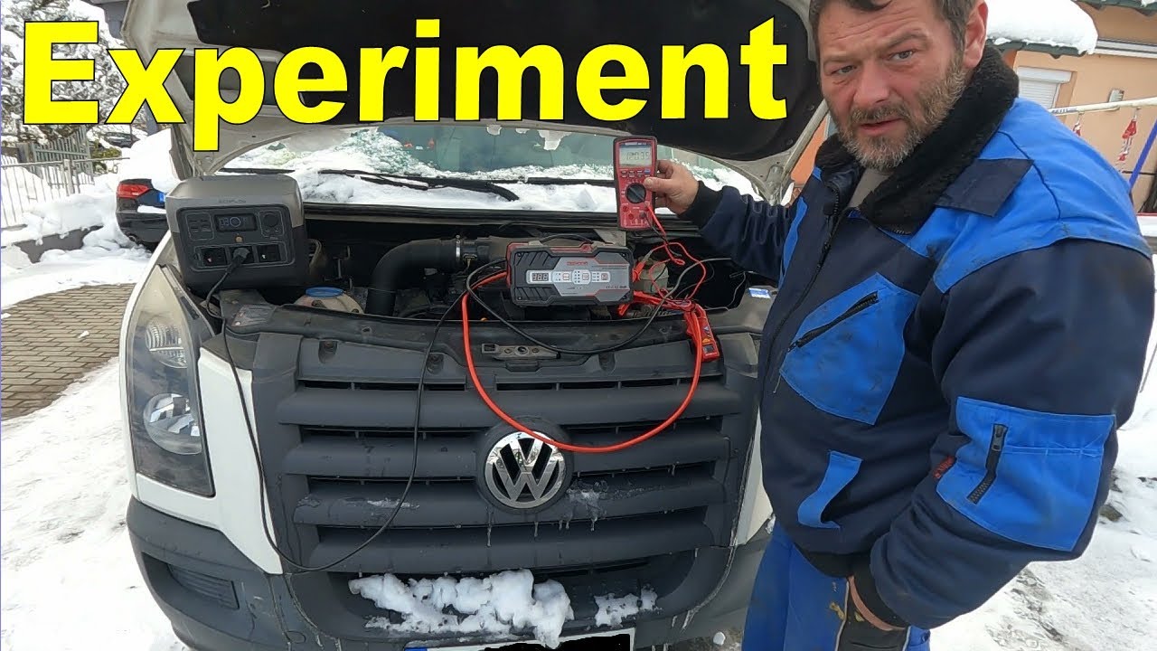 Experiment 🤔 Auto laden mit Powerstation 😱 geht Das ?