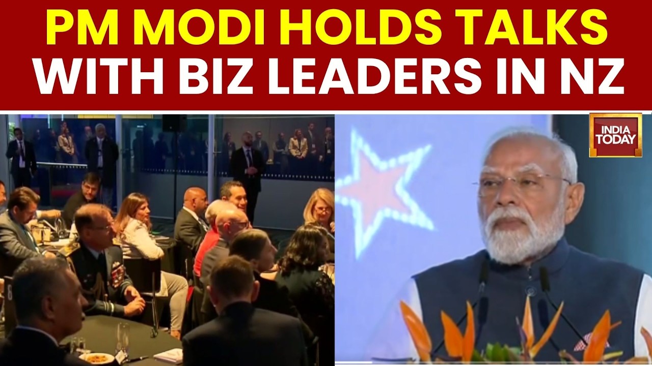 PM Modi In NZ: PM Narendra Modi Holds Bilateral Talks With Business Leaders In New Zealand