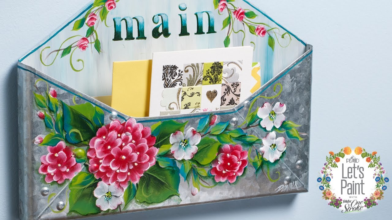 Learn to Paint a mailbox with Donna Dewberry - FolkArt One Stroke Q2 Round Up