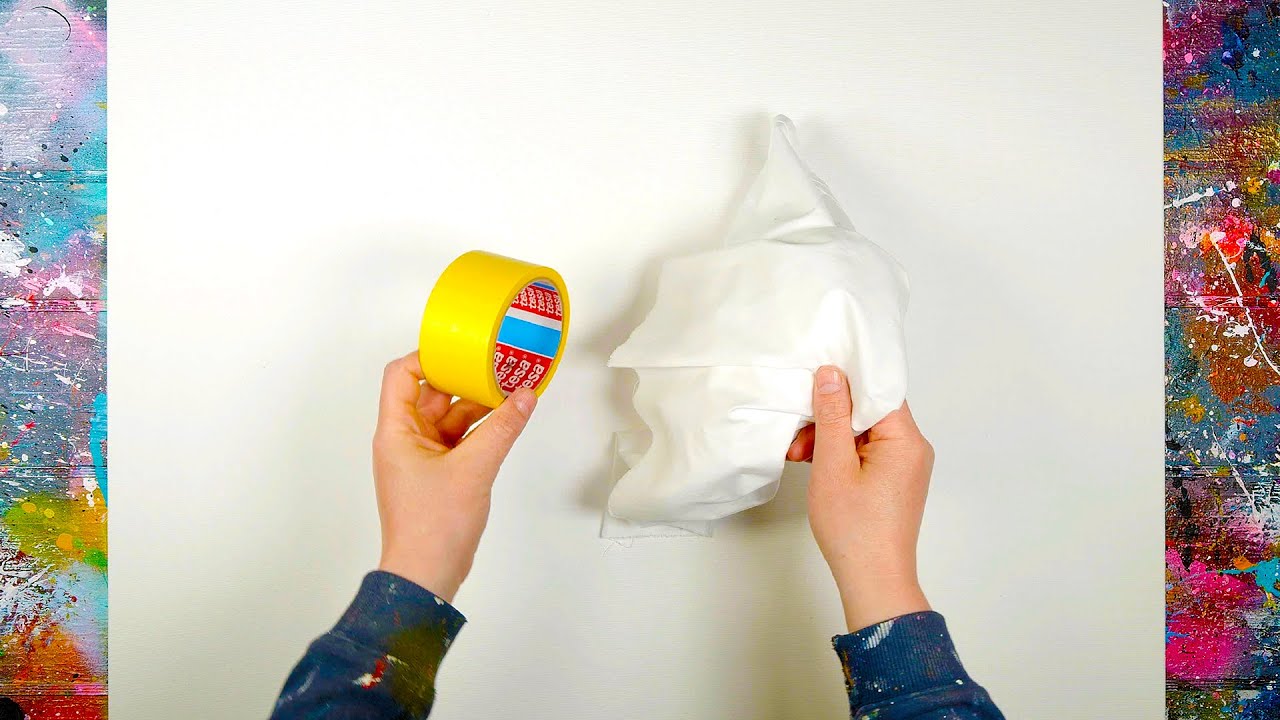 Very Easy Abstract Painting With Just A Piece Of Cloth | Fragments