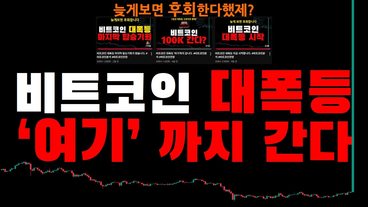 비트코인 대폭등 '여기'까지 갑니다. #비트코인분석 #비트코인전망