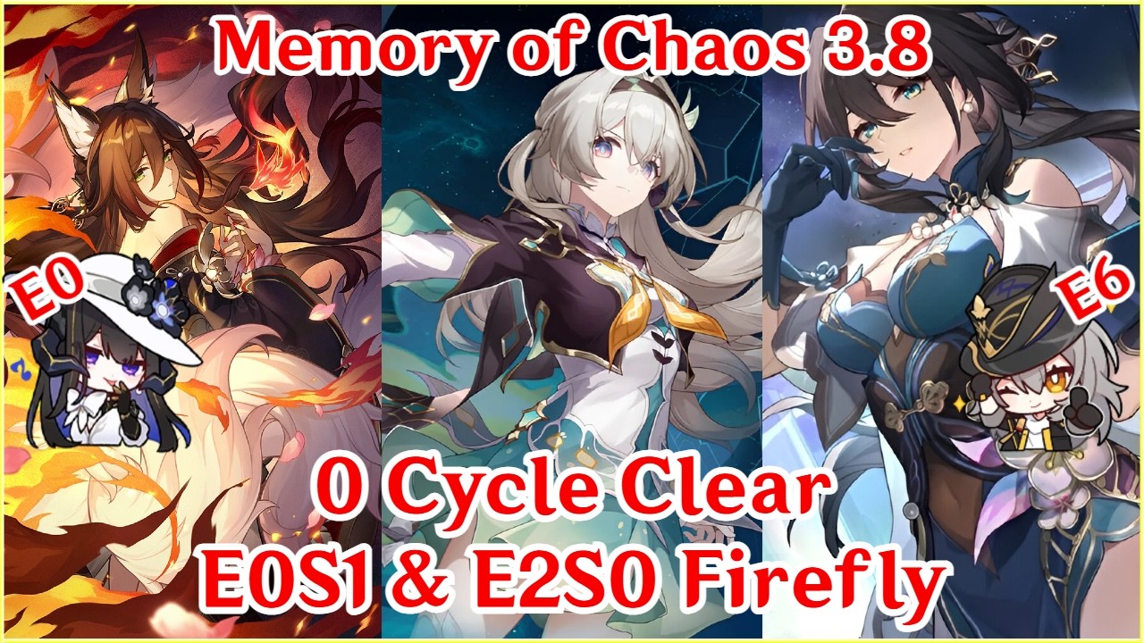E0S1 & E2S0 Firefly 0 Cycle Clear Cocolia & Swarm Nightmare | Memory of Chaos 3.8 | HSR