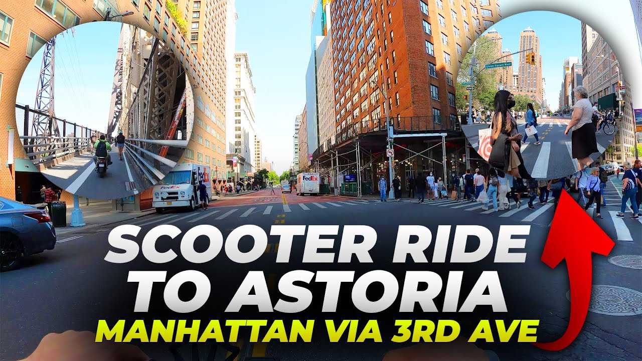 NYC Electric Scooter Ride from Chelsea to Astoria, Queens via 3rd Avenue