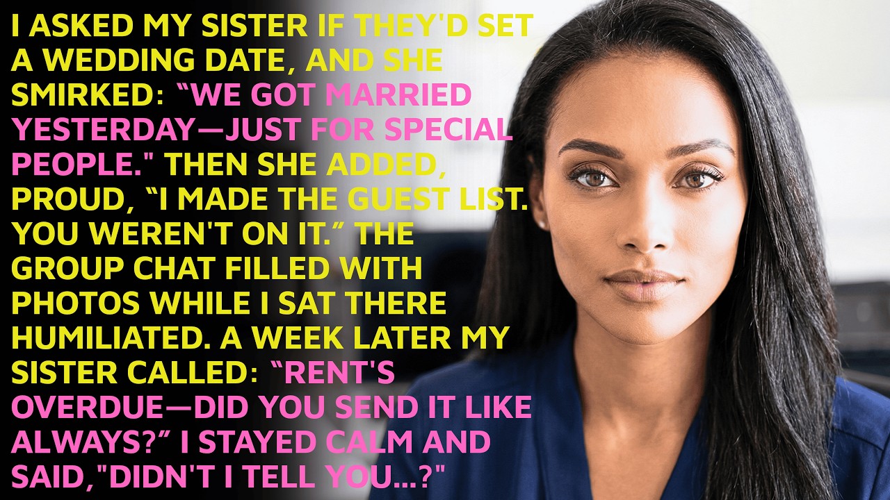 I Was Left Out of My Sister’s Wedding—She Made the Guest List and Smirked, “Special People Only”…
