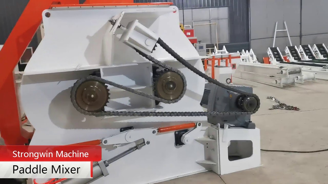 Double-shaft paddle mixer test video  Email: toppelletmachine@gmail.com