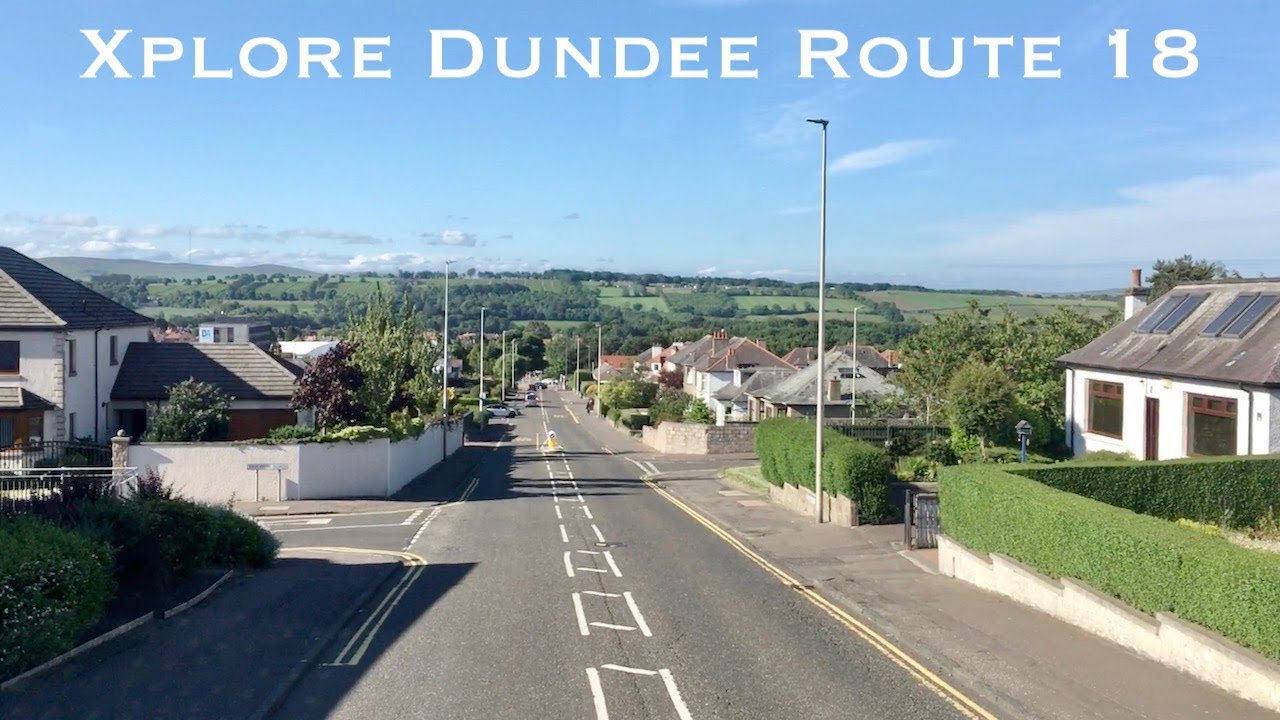 Leaving Dundee City Centre on Route 18 (BX54 XPN)