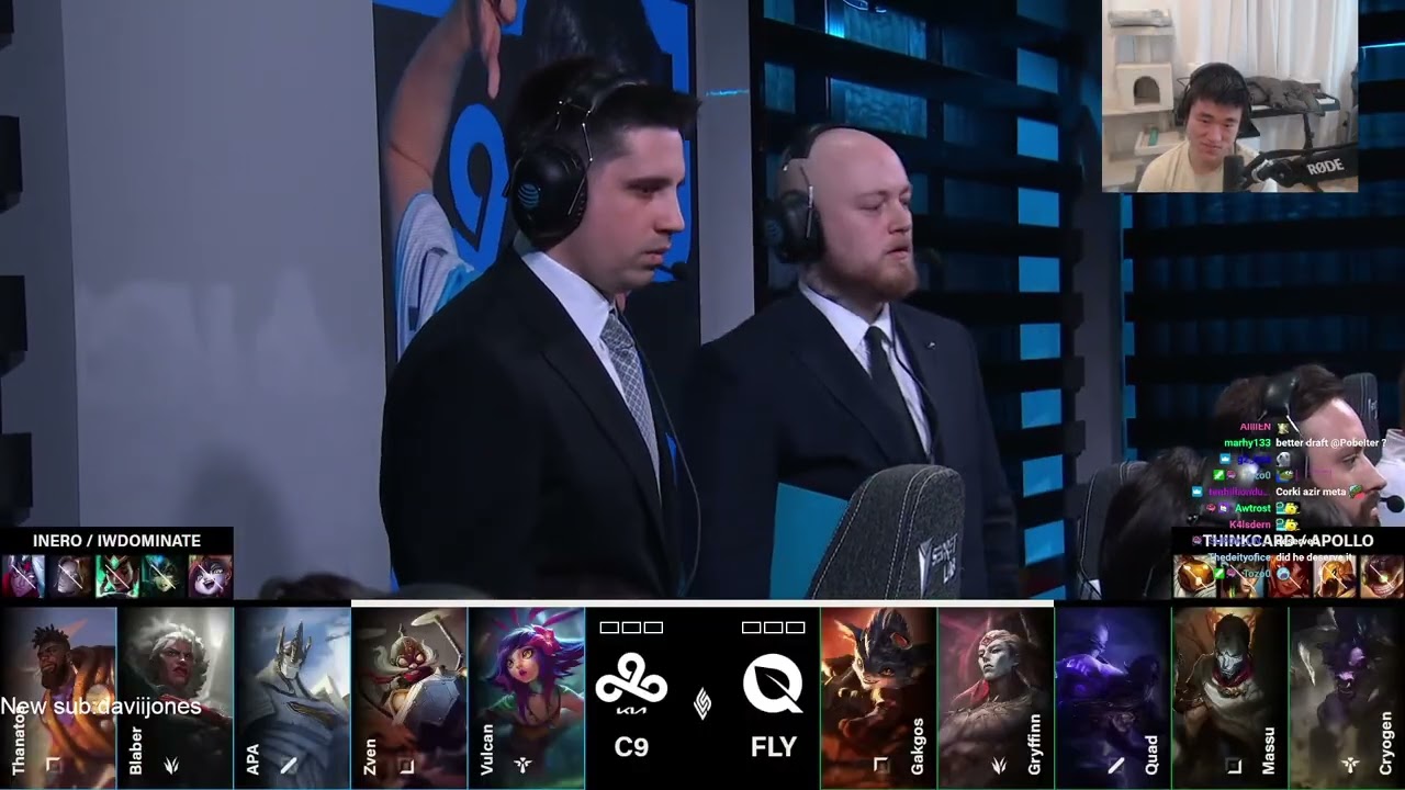 C9 vs FLY costream with 3 of the greatest minds that north america has produced not just in league b