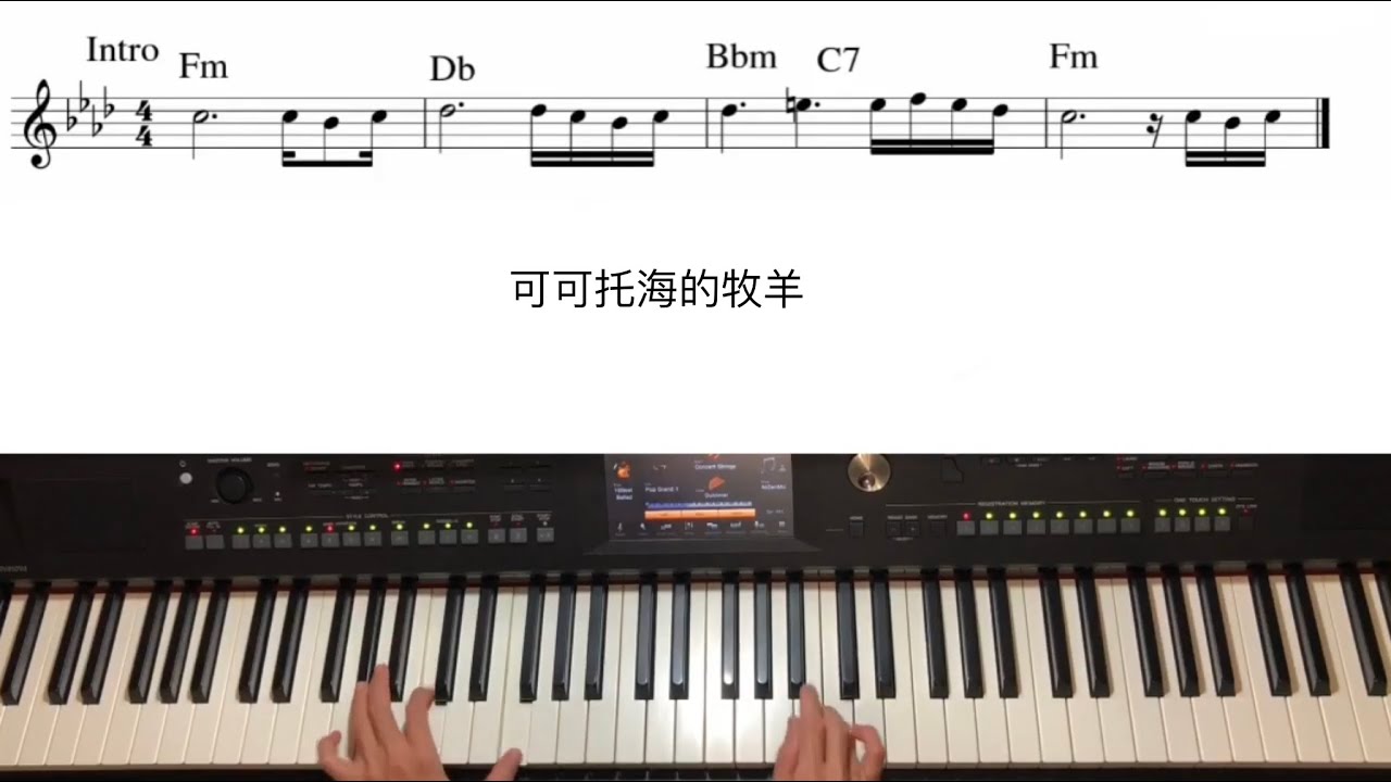 #032 可可托海的牧羊人(原唱 王琪)  Wang Qi-Người chăn cừu của Keketuohai男音（原調）Fm Karaoke. Yamaha CVP 605