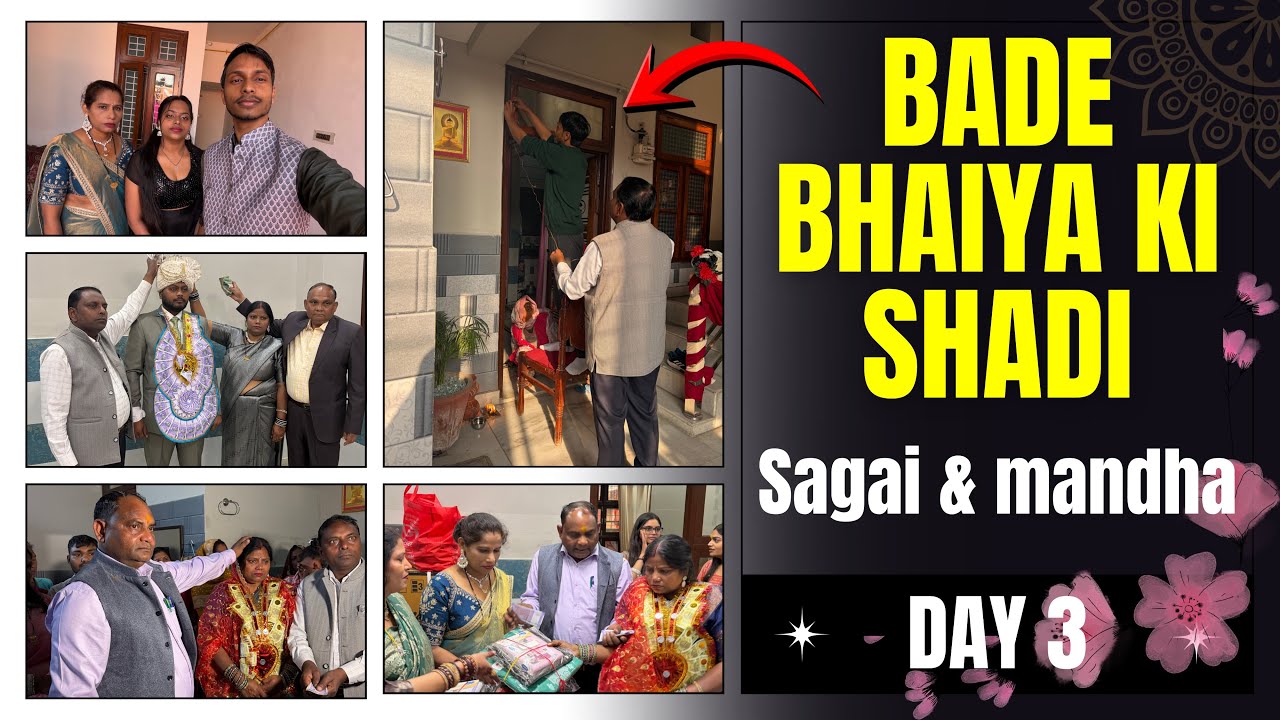 Finally Mandha Bandh Gaya 🌼 West UP ki shadi In Desi Style Sagai and Mandha | Bhaat 🔥 