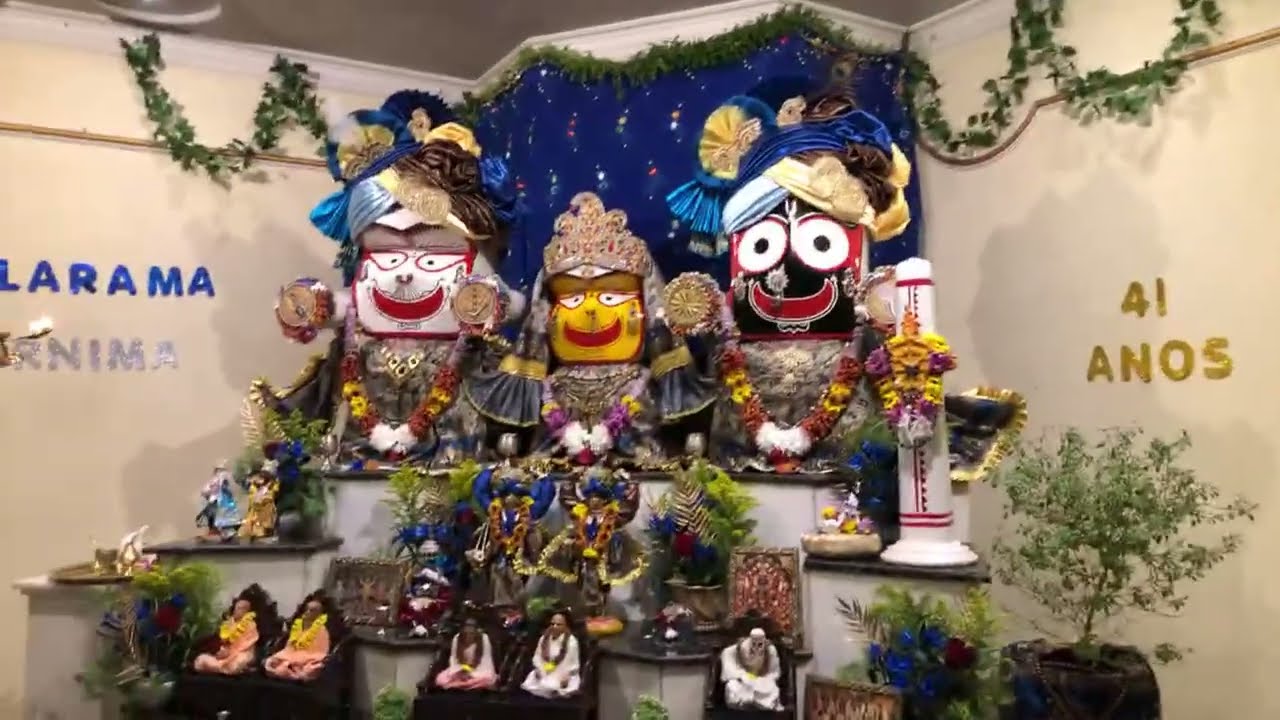 Festival Balarama e 41 anos Templo Iskcon Belo Horizonte com Chandramukha Swami 