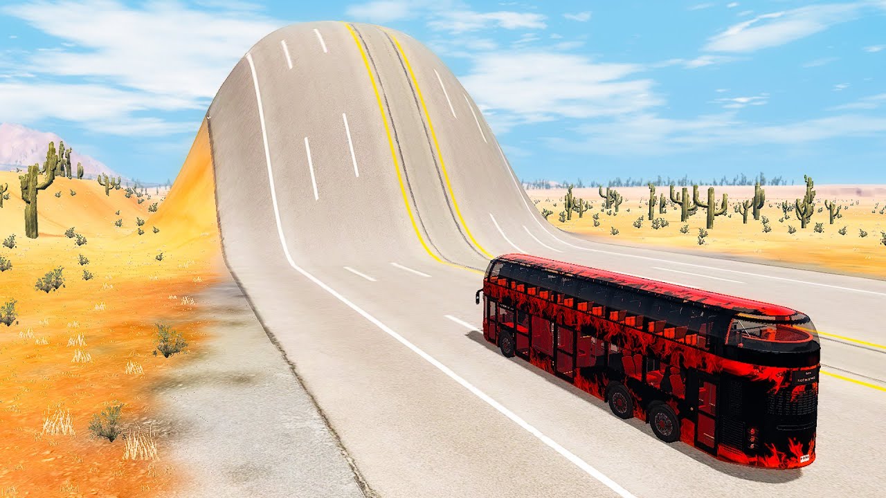 Cars vs Giant Bulge 😱 – BeamNG Drive