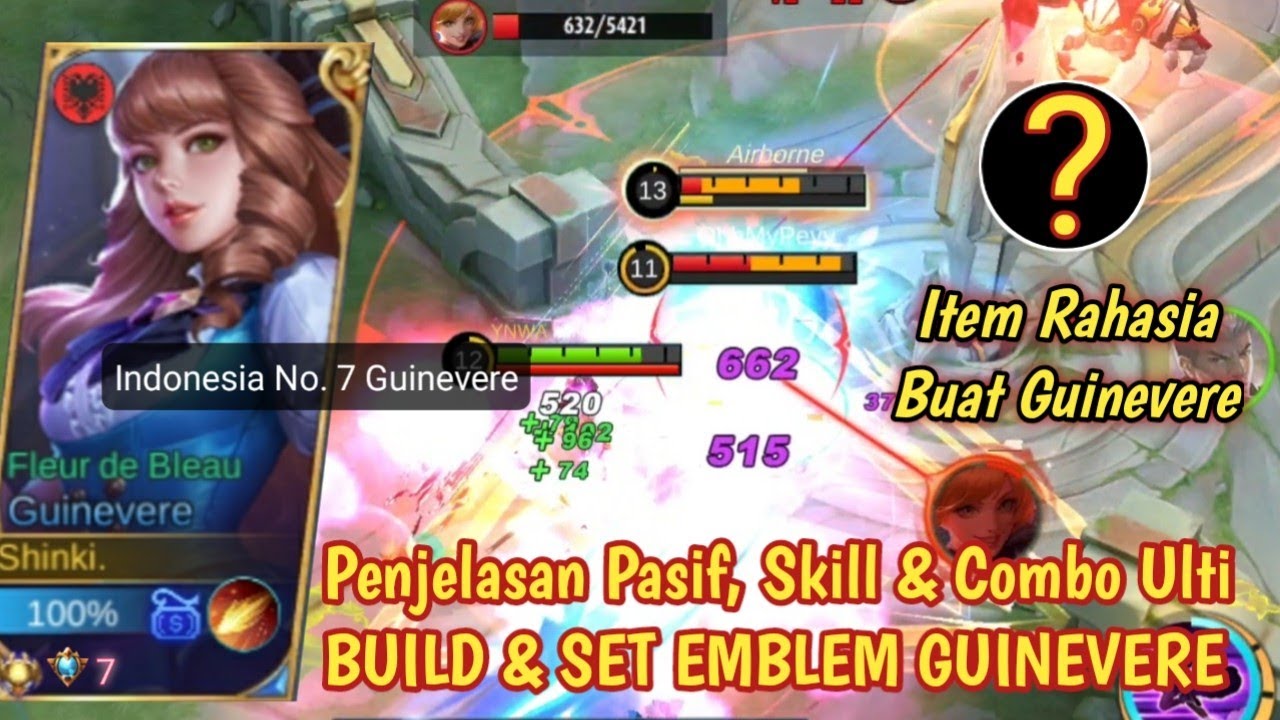 GUINEVERE BUILD TERSAKIT 2022 | PENJELASAN PASIF & CARA COMBO SKILL GUINEVERE | BEST BUILD GUINEVERE