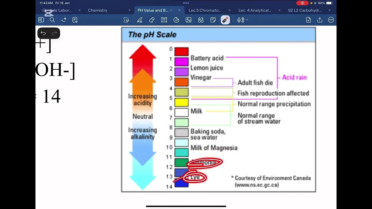 Ph value and buffers