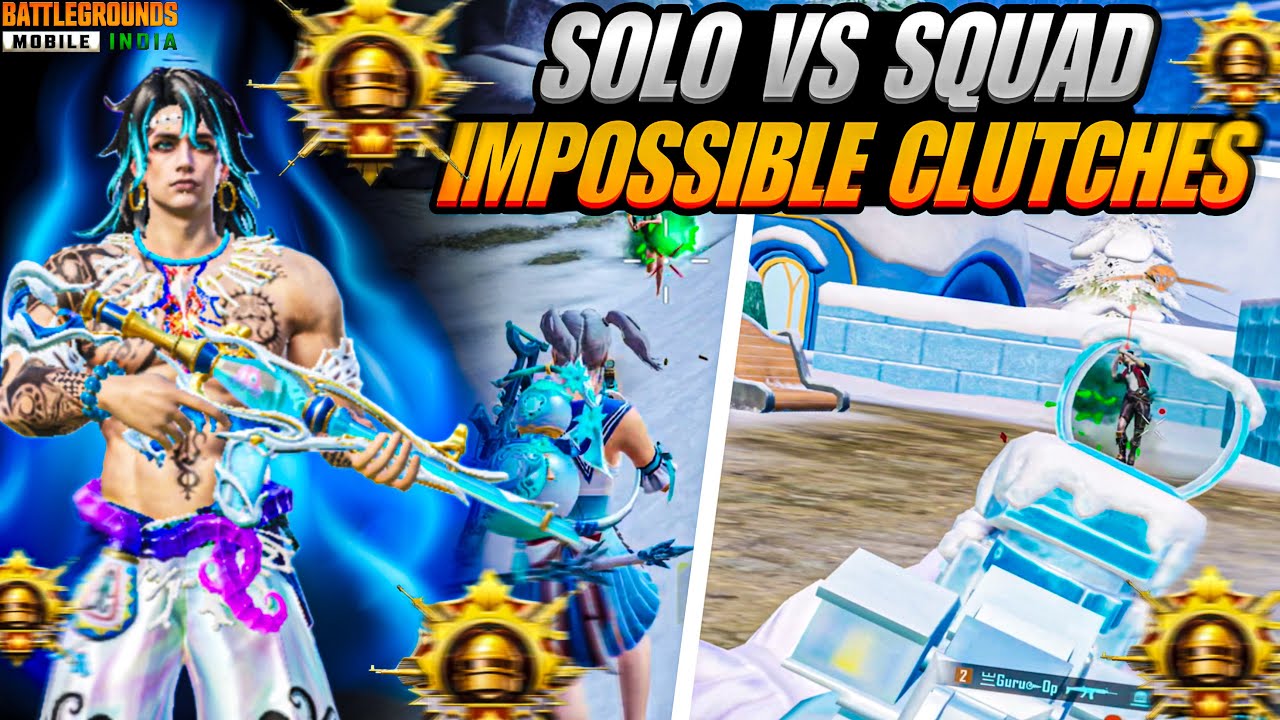 IMPOSSIBLE CLUTCHES | SOLO VS SQUAD GAMEPLAY |