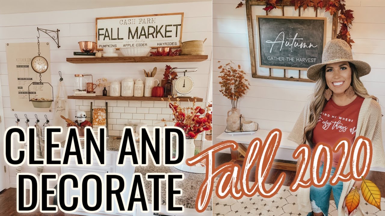 FALL DECORATE WITH ME 2020 | FALL KITCHEN DECORATING +TIERED TRAY | FARMHOUSE FALL DECORATING IDEAS