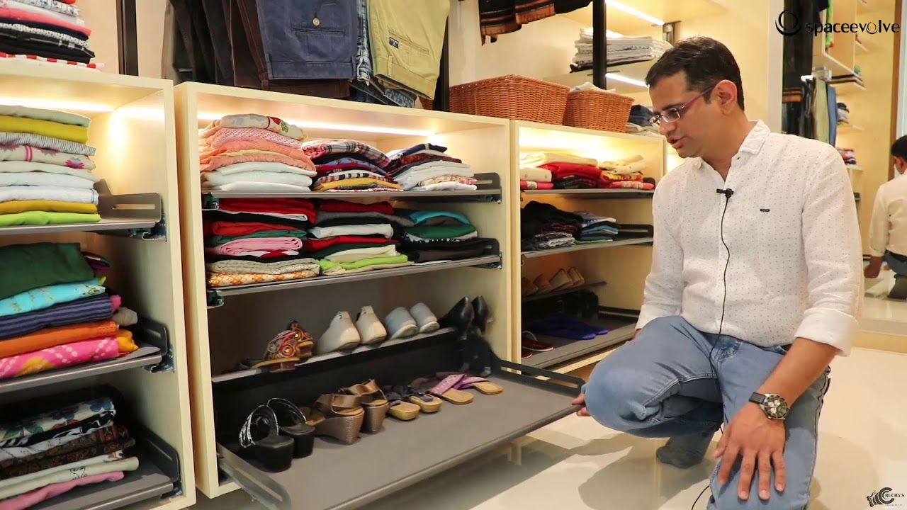 A video graphic presentation of a Open wardrobe.
