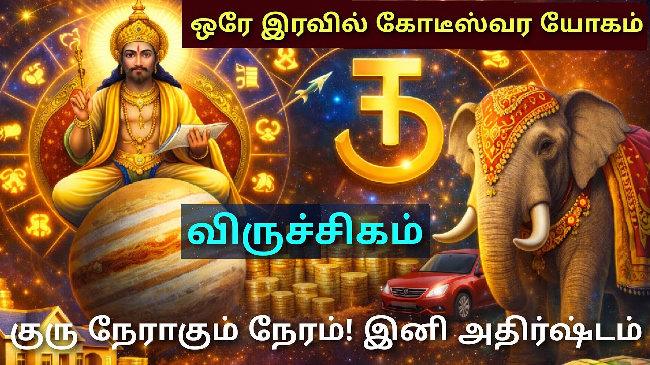 குரு வக்ர நிவர்த்தி பலன் விருச்சிக ராசிக்கு பெரிய மாற்றம்!குரு வக்ர நிவர்த்தி பிறகு விருச்சிக ராசி
