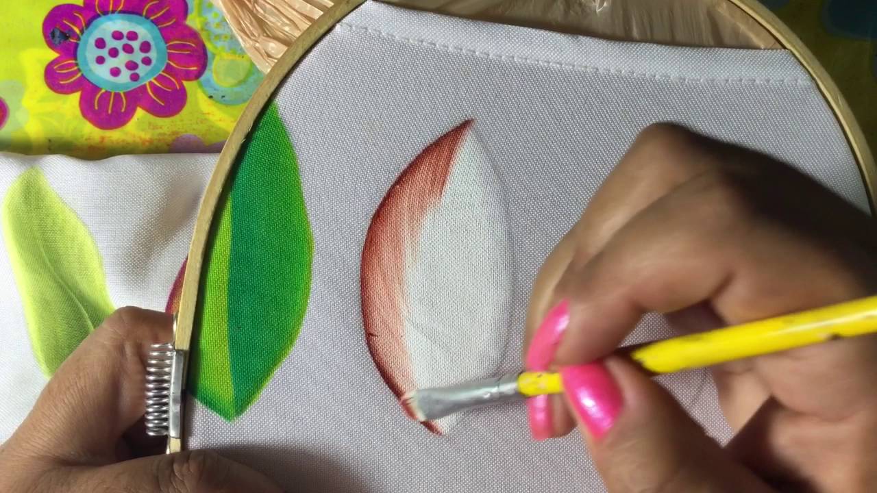 - 9  Pintura En Tela Hoja Con Cony