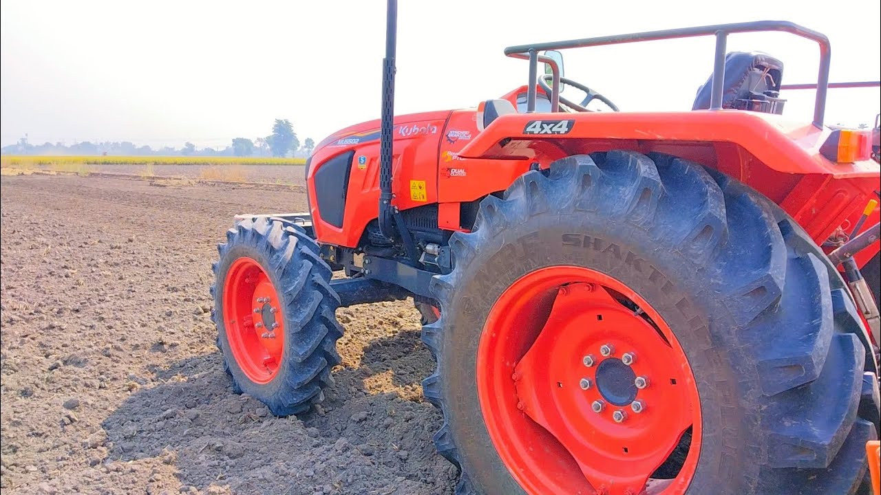Kubota 5502 4×4 performance on Cultivator 😎potato farm#automobile#farming#kubota#viral#video#tractor