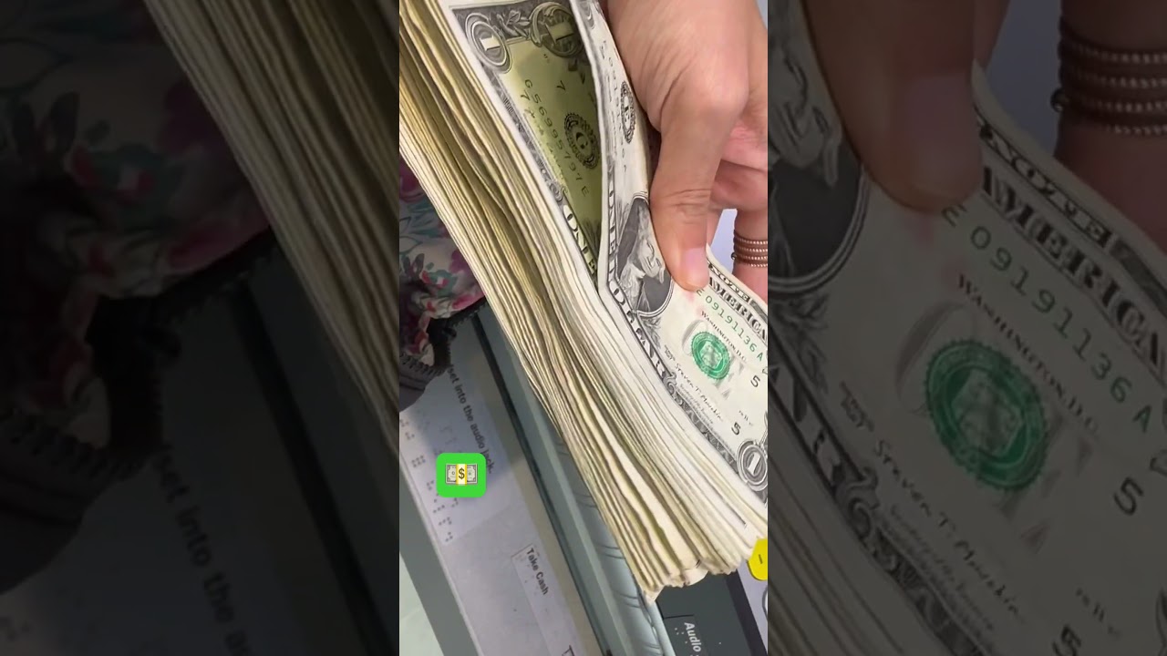 What a 100 $1 bills looks like #thick #stack #dollar #bills #money #bank #holiday #gift #shorts #fyp